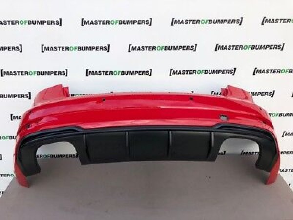 Audi S3 Saloon Cabrio 2016-2019 Rear Bumper In Red With Difuser [a884]