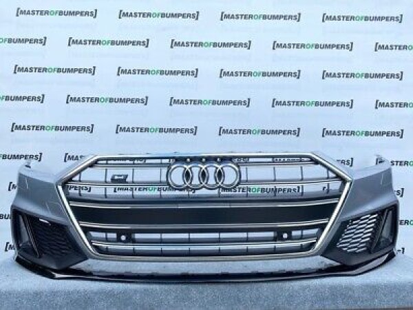 Audi S7 A7 S Line Mk2 2018-on Front Bumper In Silver With Grill Genuine [a508]