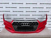 Audi A7 S Line Face Lift 2015-2018 Front Bumper Red 4 Pdc + Grill Genuine [a269]