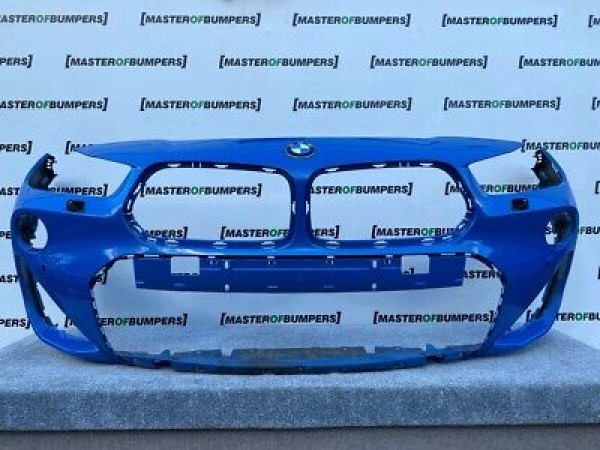 BMW X2 M Sport F39 2018-on Front Bumper In Blue With Jets Holes Genuine [B756]