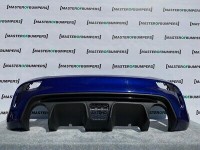 Fiat 500 Abarth 595 2016-2020 Rear Bumper In Blue + Difuser Genuine [f593]