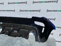 Fiat 500 Abarth 595 2016-2020 Rear Bumper In Blue + Difuser Genuine [f593]