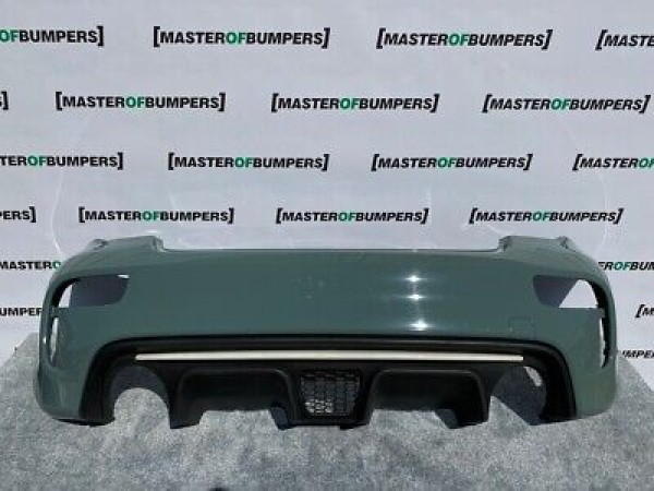 Fiat 500 Abarth 595 2016-2020 Rear Bumper In Khaki/gree + Difuser Genuine [f589]