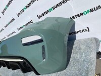 Fiat 500 Abarth 595 2016-2020 Rear Bumper In Khaki/gree + Difuser Genuine [f589]