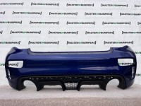 Fiat 500 Abarth 595 2016-2022 Rear Bumper Blue + Difuser No Pdc Genuine [f512]