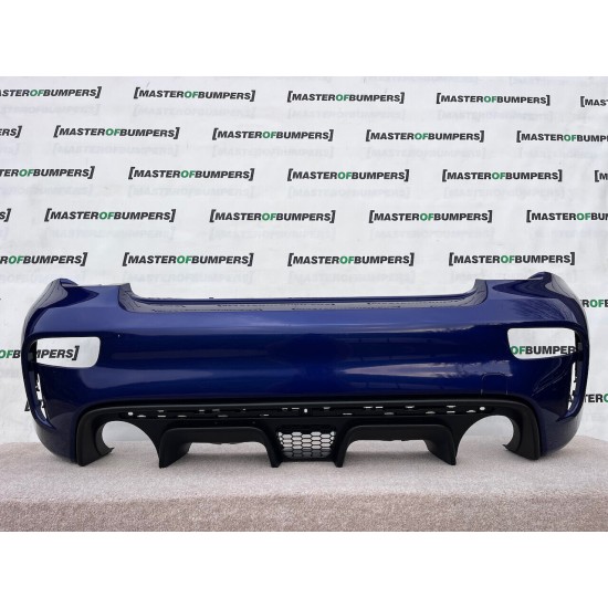 Fiat 500 Abarth 595 2016-2022 Rear Bumper Blue + Difuser No Pdc Genuine [f512]