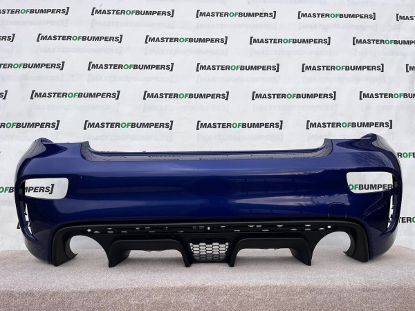 Fiat 500 Abarth 595 2016-2022 Rear Bumper Blue + Difuser No Pdc Genuine [f512]