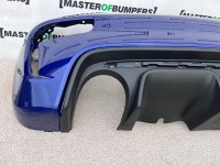 Fiat 500 Abarth 595 2016-2022 Rear Bumper Blue + Difuser No Pdc Genuine [f512]