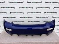 Fiat 500 Abarth 595 2016-2022 Rear Bumper Blue + Difuser No Pdc Genuine [f512]