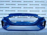 Ford Focus St St Line Mk4 2018-on Front Bumper In Blue No Pdc Genuine [f944]