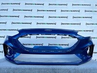 Ford Focus St St Line Mk4 2018-on Front Bumper In Blue No Pdc Genuine [f944]