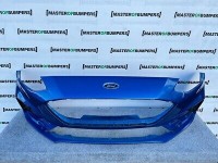 Ford Focus St St Line Mk4 2018-on Front Bumper In Blue No Pdc Genuine [f944]