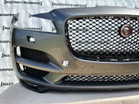 Jaguar F Pace Prestige/portfolio 2016-20 Front Bumper 6 Pdc + Jet Genuine [p905]