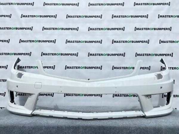 Mercedes C63 Amg A204 2011-2014 Front Bumper In White 6 X Pdc Genuine [e410]