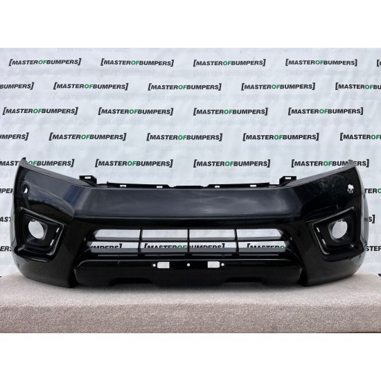 Nissan Navara Mk4 2016-2021 Front Bumper W/jets Holes Genuine [l511]