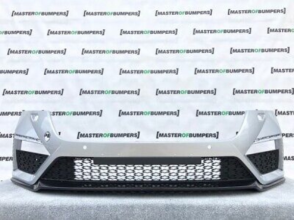 Skoda Octavia Vrs Mk4 2020-on Front Bumper Silver 4 X Pdc & Jets Genuine [s276]