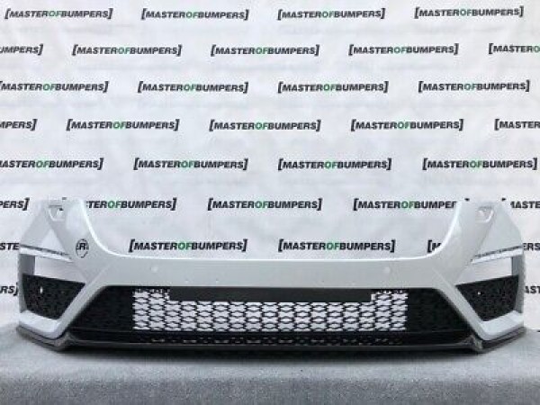 Skoda Octavia Vrs Mk4 2020-on Front Bumper In Whit 4 X Pdc & Jets Genuine [s277]