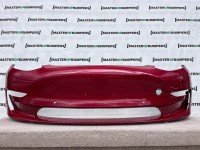 Tesla Model 3 Hatchback 2017-2023 Front Bumper Red 6 Pdc Genuine [p109]