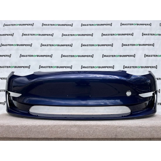 Tesla Model 3 Hatchback 2017-2023 Front Bumper Blue 4 Pdc Genuine [p110]