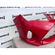 Toyota Yaris Hybrid Mk3 Hatchback 2014-2017 Front Bumper Red  Genuine [t397]