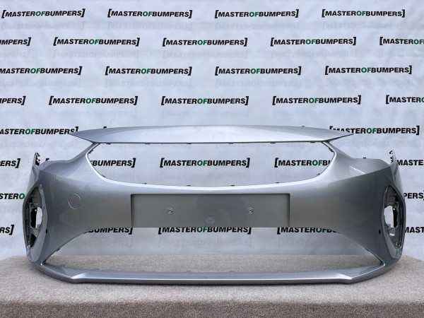 Vauxhall Corsa F Se 2020-on Front Bumper Silver 6 Pdc Genuine [q15]