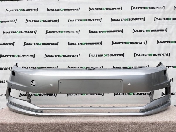 VW Touran Mk3 5t 2015-2020 Front Bumper Silver 6 Pdc + Jets Genuine [v657]