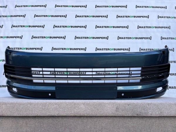 VW Transporter Caravelle T6 2016-2019 Front Bumper Green 4 Pdc Genuine [v700]