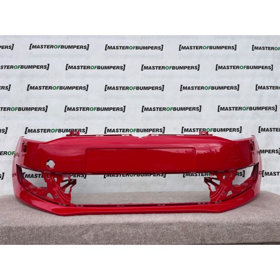 VW Polo Mk5 Hatchback 6r0 2010-2014 Front Bumper No Pdc + Jets Genuine [v108]