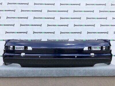 Audi Sq7 4m0 2016-2019 Rear Bumper In Blue With Difuser 6 X Pdc Genuine [a722]