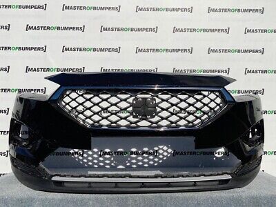 Seat Tarraco 2018-on Front Bumper In Black With Grill Genuine [o219]