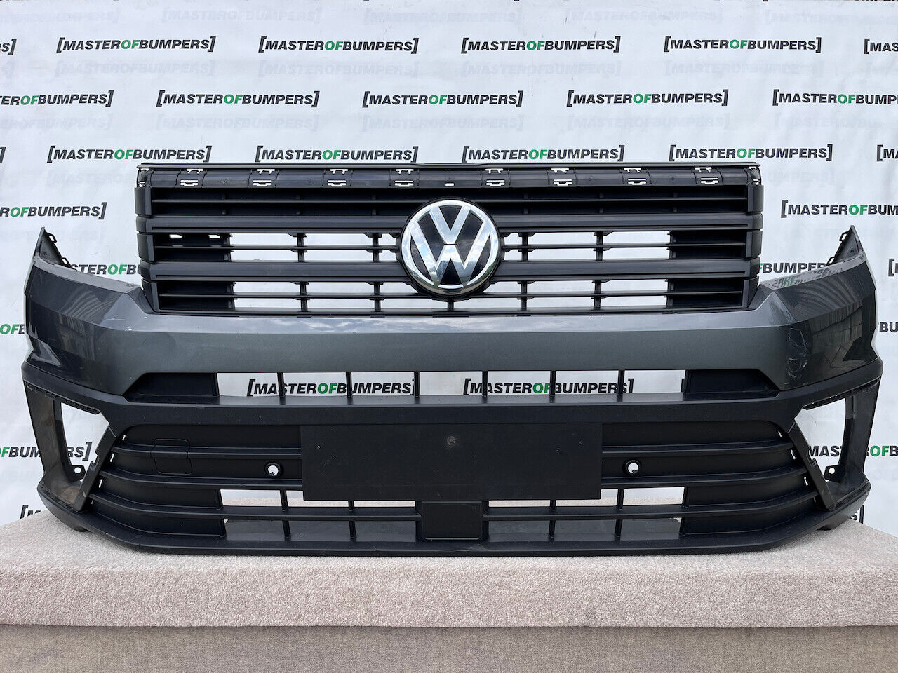 VW Crafter Man Tge 2017-2024 Front Bumper Grey With Grill Genuine [v54]