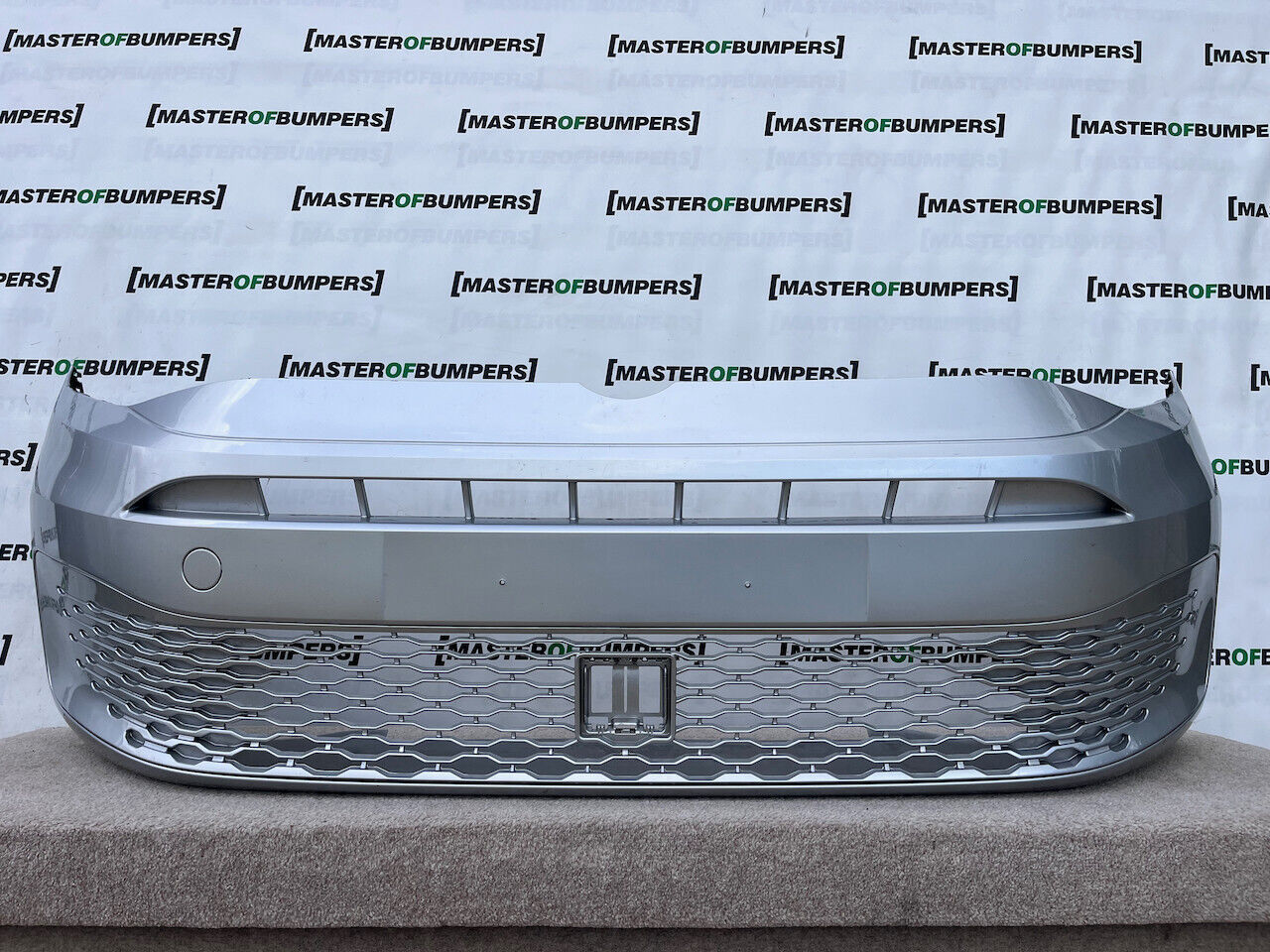 VW Caddy Life Maxi Van 2020-2024 Front Bumper Silver Genuine [v50]